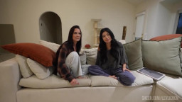 Ivy Ireland, Cam Strella - Caught Watching Their Own Porn Threesome Cum Swap